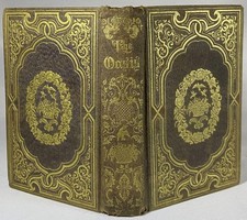 1852 THE OASIS: GOLDEN LEAVES OF FRIENDSHIP Antique Decorative Victorian Book picture