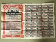 Antique Manila Railroad Company Southern Lines Four Per Cent Gold Bond picture