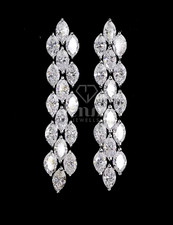 Marquise Lab Grown Diamond Earrings, Chandelier Drops,2.25CT E-VS1-IGI Certified picture