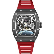 Invicta Men's Watch S1 Rally Automatic Skeleton Dial Red Silicone Strap 70178 picture
