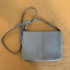 Madewell Gray Olive Leather Crossbody Bag NWT Minimalist Shoulder Purse picture