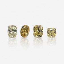 0.38ct Untreated 4pcs Natural Fancy Warm Hue Color Shape Loose Diamond Set VS picture
