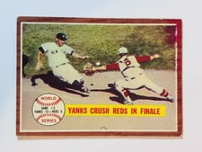 1962 Topps Baseball #235 World Series Game #5 Yanks Crush Reds in Finale picture