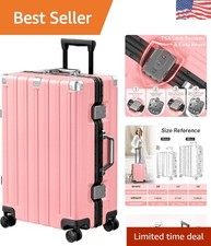 Elegant 20-Inch Zipperless Carry-On Luggage - Lightweight Hardshell with Wheels picture