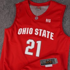 Ohio State Buckeyes Jersey Mens Large Red NCAA Basketball Nike Elite #21 Vintage picture