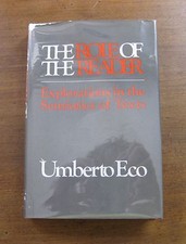 THE ROLE OF THE READER - Umberto Eco -1st HCDJ 1979 Indiana SEMIOTICS philosophy picture