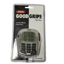 OXO Good Grips Digital Triple Timer Stainless Steel Kitchen Discontinued NEW picture