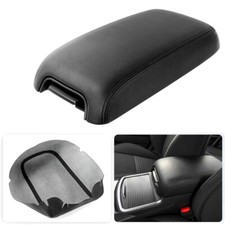 Fits 2011-2022 Dodge Charger Center Console Lid Leather Armrest Cover Black picture