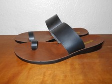 Aerosoft Comfort Style Veawi Black Single Toe Sandals Size 10 or 40 picture