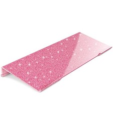 Ergonomic 17 Inch Glitter Pink Acrylic Keyboard Stand Riser For Desk Pad picture