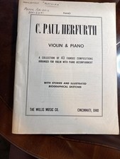 Vintage 1939 C. Paul Herfurth Violin & Piano Sheet Music Collection        62-27 picture