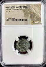 Ancient City of Amphipolis Kingdom of Macedon Coin Genuine NGC 200BC-100BC picture