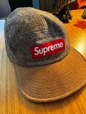 Supreme F/W 11 Donegal Wool Suede Visor Camp Cap Grey Hat 2011 picture