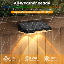 1-8PK LED Solar Power Fence Lights Deck Door Wall Stair Step Outdoor Garden Lamp picture
