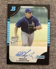 2005 Bowman Chrome First Year Auto Andy LaRoche #341 Rookie Auto RC picture