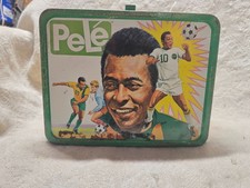 Vintage 1975 Rare Pelé Metal Lunch Box- No Thermos, Light Rust picture