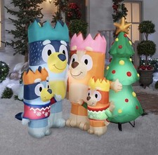 Bluey - Heeler Family 6’ Wide Christmas Inflatable - Lighted - Gemmy NEW picture