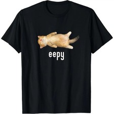 Eepy Cat Silly Sleepy Cat Meme Unisex Graphic T‑Shirt picture