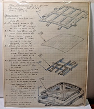 WWII Hand Drawn Pencil Assembly Instructions FWD Entrance Door B -17F JRR23 picture