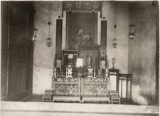 c.1870's PHOTO CHINA - INTERIOR OF CHINESE TEMPLE picture