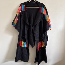 Carla Fernandez Tunic Poncho One Size 40 Long Colorful Cape Z7 picture