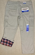 RedHead Fulton Flannel Lined Cargo Pants Mens 36x30 Khaki Gorpcore Flex NEW NWT picture