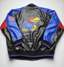 Kansas Jayhawks Jacket Mens 2XL Black NCAA Basketball G-III Sports Full Zip picture