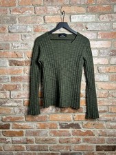 tricot COMME des GARCONS Olive Green Ribbed Knit Long Sleeve Top picture