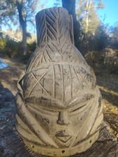 Mende Helmet Mask, bundu mask Sierra Leone Aged/weathered picture