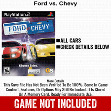 Ford vs. Chevy 100% PS2 Memory Card All CHEATS ITEMS picture