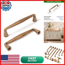 GRANTENOV 10 Pack 3-3/4 Inch Hole Center Antique Brass Cabinet Pulls Vintage picture