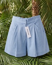 $378 Veronica Beard Women’s Elbe Shorts in Bluebell Size 6 picture
