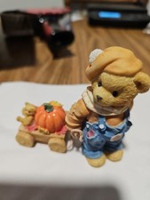 Cherished Teddies Daniel You're My Little Pumpkin Boy Wagon Figure #176214 1996 picture