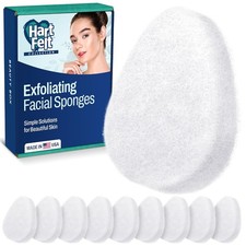HartFelt Exfoliating Facial Sponge 10 Pack Reusable Face Scrubber Cleansing Pads picture