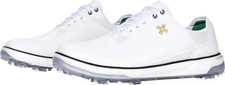 NEW- PAYNTR Eighty Seven SC Spiked Golf Shoes - White/Gold Men's Size 12 M picture