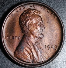 1909 VDB LINCOLN CENT - With CARTWHEELING MINT LUSTER  BU UNC picture