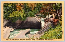 Franconia Notch White Mountains New Hampshire The Basin Old Man's Postcard PC327 picture
