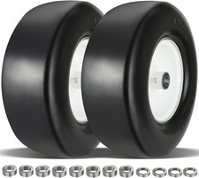 2 Pcs 13x5.00-6 Flat Free Lawn Mower Tire with 3/4