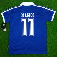 El Salvador, Men´s Retro Soccer Jersey, 1982 Mágico #11, SS Blue (Talla Grande) picture