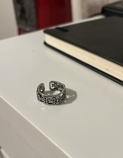 Y2K Chrome Cross Ring. Like Chrome Hearts. Super Y2K 2000s picture