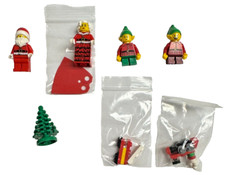 LEGO Christmas - Santa - Mrs Claus - 2 Elf - 2 Toy - Tree - Genuine Parts [New] picture