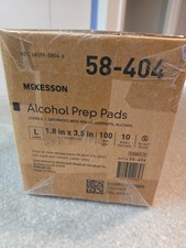 McKesson Sterile Alcohol Prep Pad Large Nonwoven Gauze 58-404 Case of 1000 NIB picture