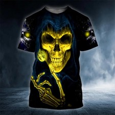 Reaper Front Skull 3D T Shirt, Skull T Shirts Fullsize S-5XL picture