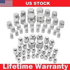 144PCS Hydraulic JIC 37 Degree and ORFS Flat Face Cap and Plug Assortment Kit... picture