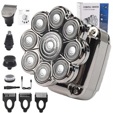9D 5in1 Rotary Electric Shaver Cordless Hair Trimmer Bald Head Razor Men Wet Dry picture