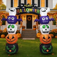 8.2FT Halloween Inflatable Pumpkin Archway with 7 LED,Yard Decoration picture