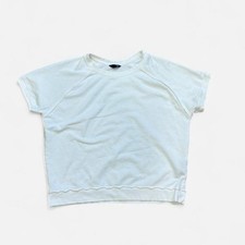Buffalo David Bitton Cream Cropped Short Sleeve Top Womens L picture