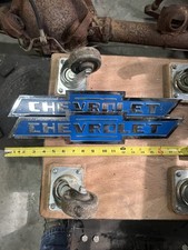 NOS Chevrolet Emblems, 1950s Delivery Vans Or Milk Trucks, Chevy, Pair, GM picture