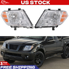 For 2009-2021 Nissan Frontier Left Right Chrome Headlights Pair picture