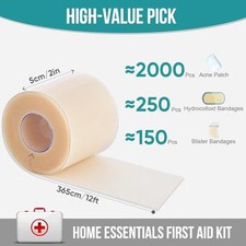 Hydrocolloid Roll for Wound Care, Hydrocolloid Patch Bandages (2in x 12ft) picture